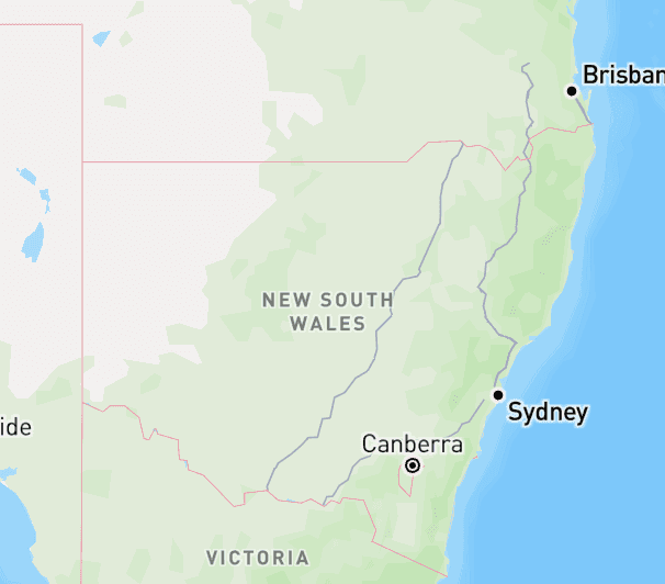 Map of New South Wales