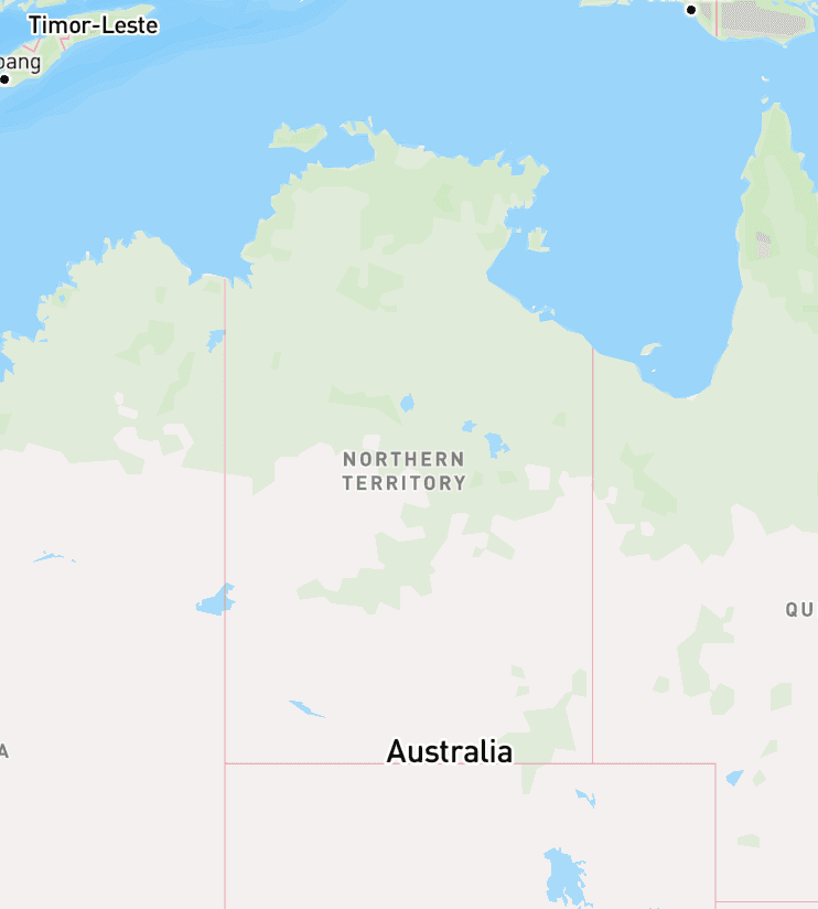 Map of the Northern Territory