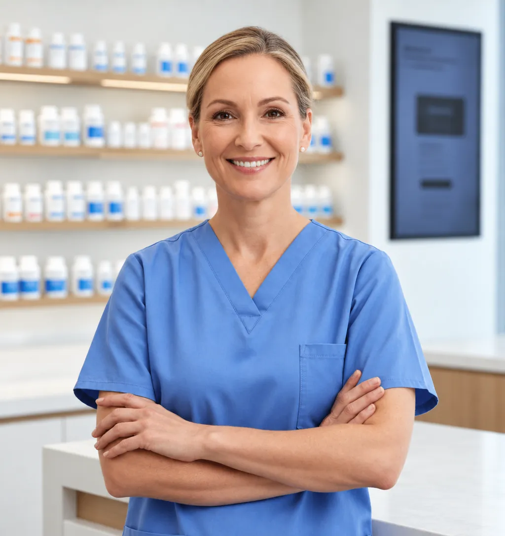 Registered healthcare practitioner ready to assist with an online medical certificate