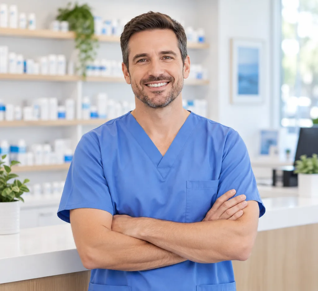 Registered healthcare practitioner ready to review an online certificate request
